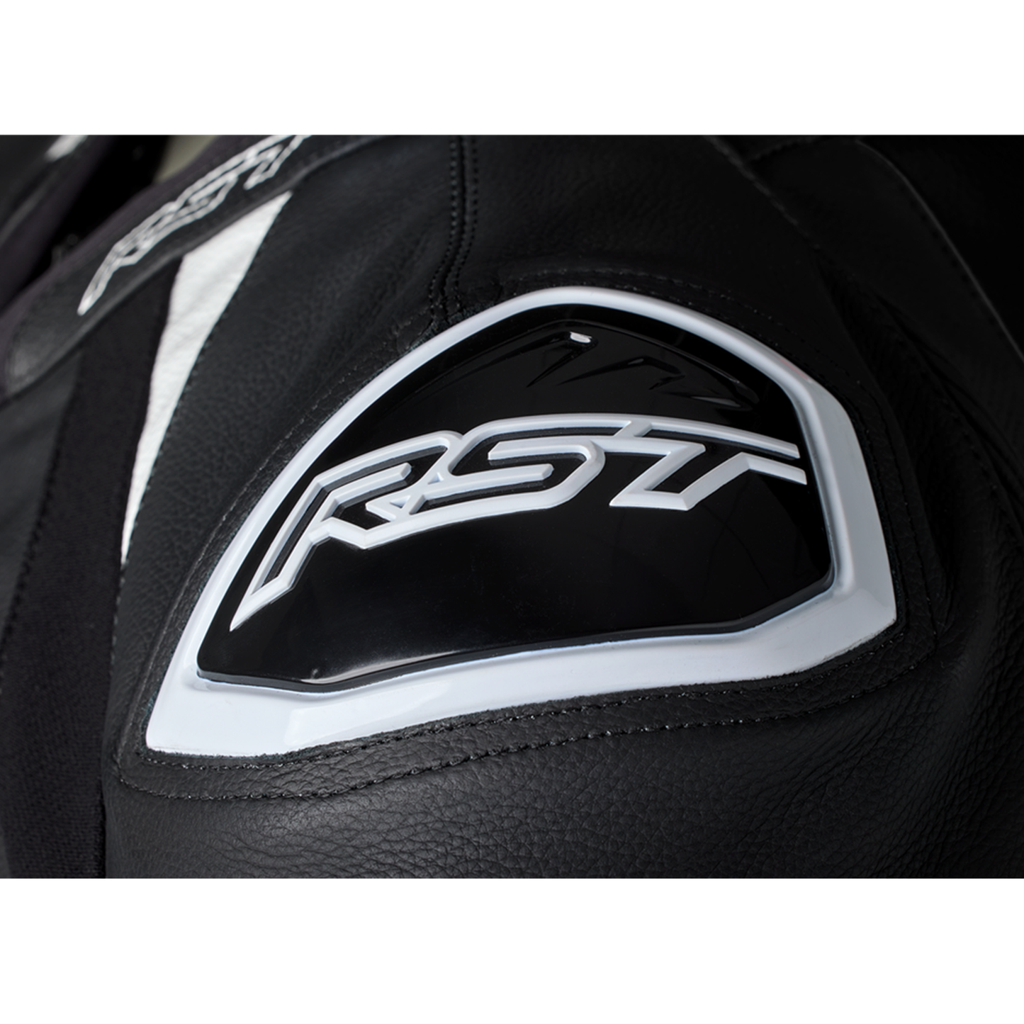 RST Tractech Evo 5 Leather Jacket (CE) - Black/White/Black