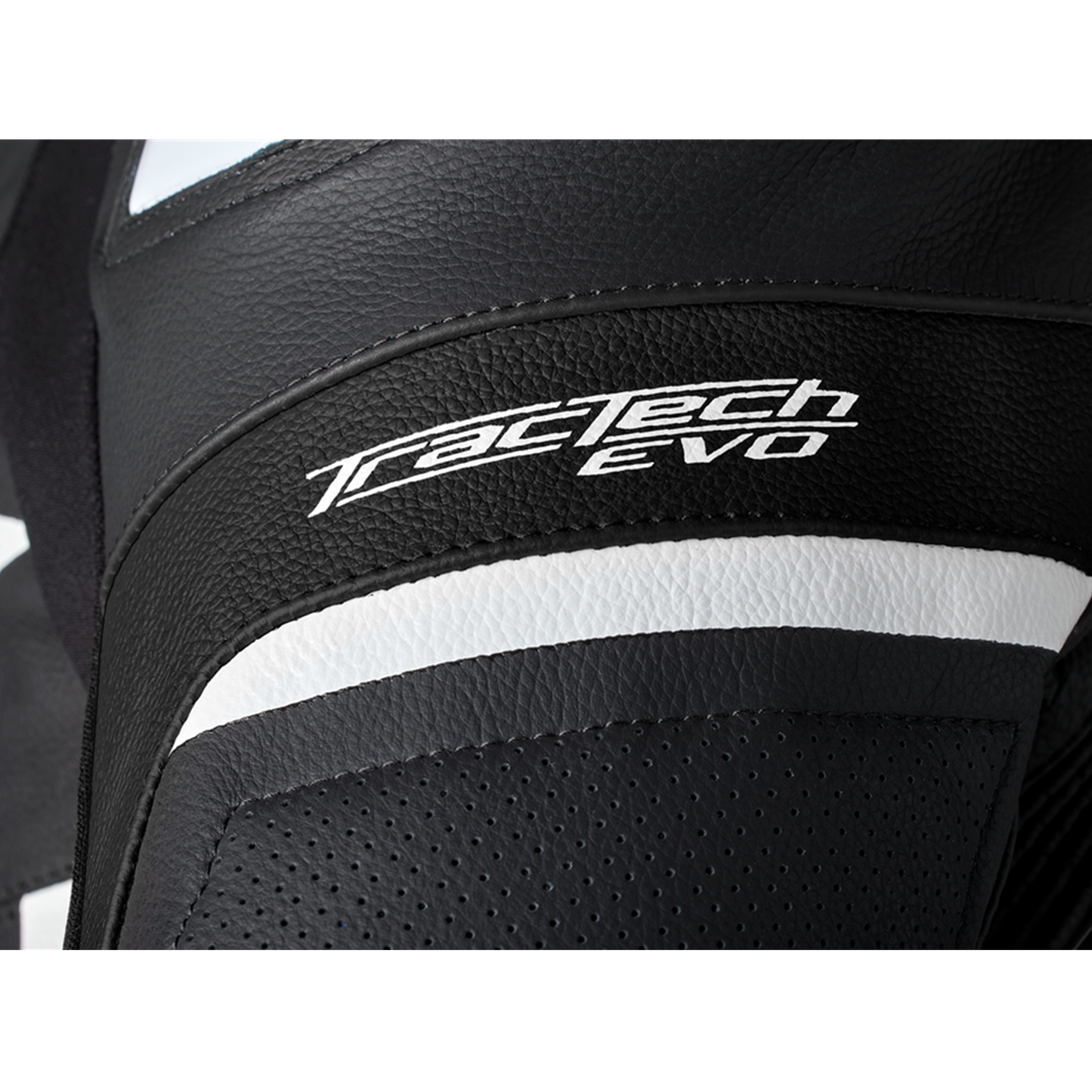 RST Tractech Evo 5 Leather Jacket (CE) - Black/White/Black