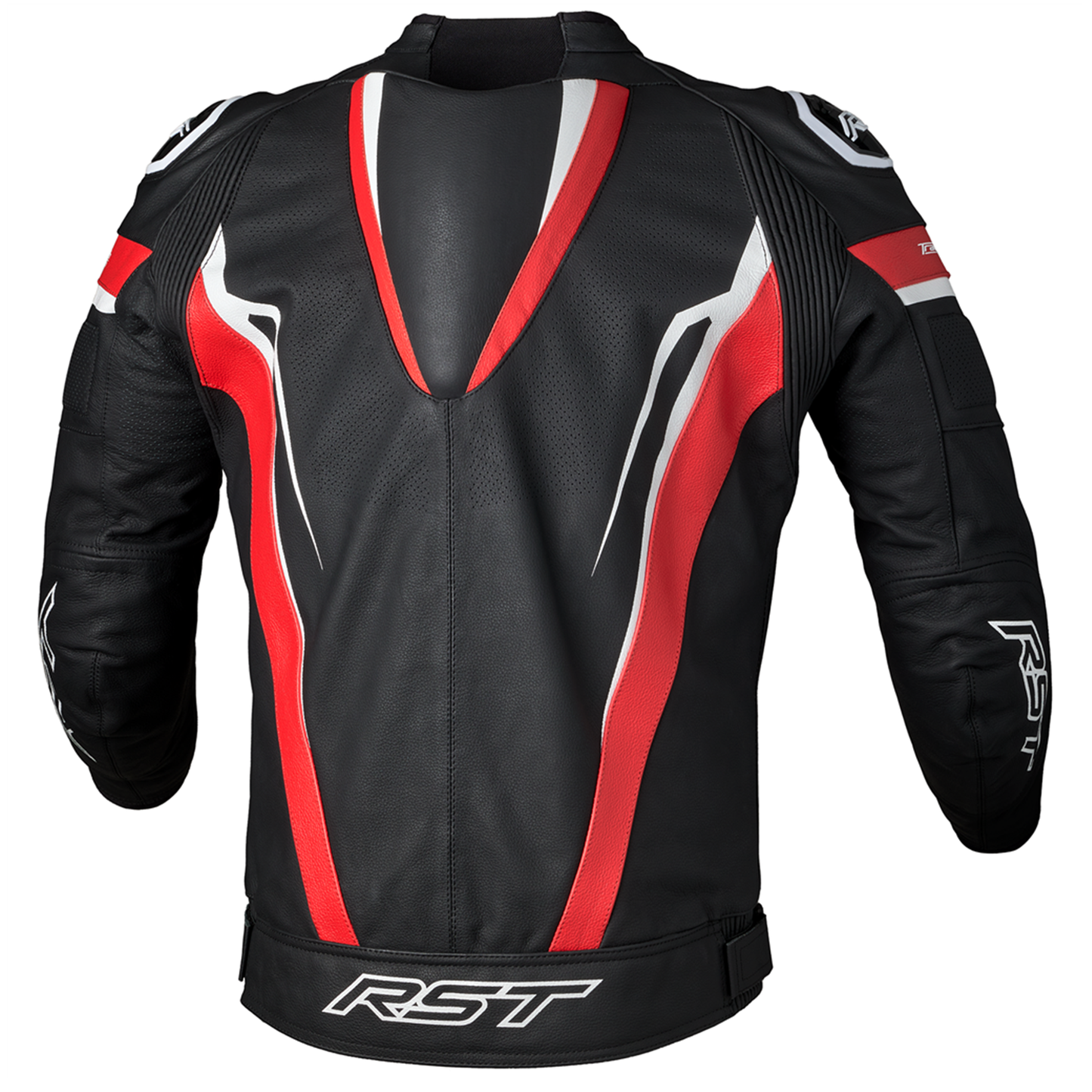 RST Tractech Evo 5 Leather Jacket (CE) - Red/Black/White