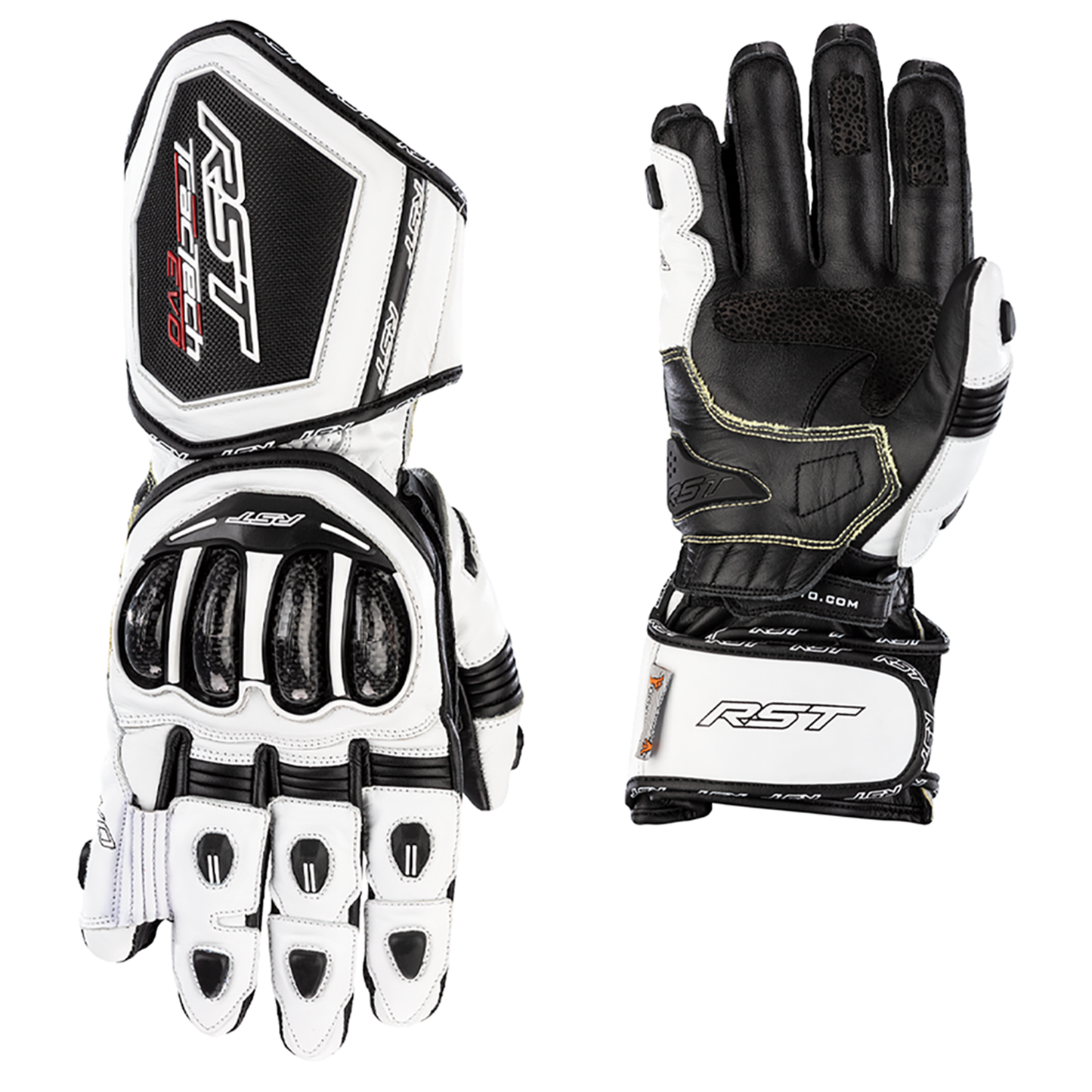 RST Tractech Evo 4 Ladies Gloves (CE) - White/Black