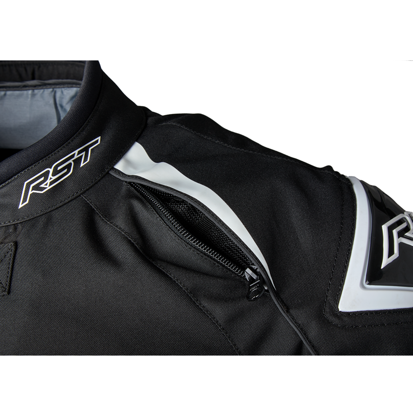 RST Tractech Evo 5 Mens Textile Jacket (CE) - Black/White/Black (3485)