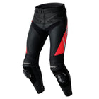 RST Tractech Evo D3O Leather Regular Pants Black/Flo Red