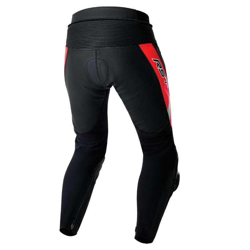 RST RST Tractech Evo D30 Leather Regular Pants Black/Flo Red - Side View