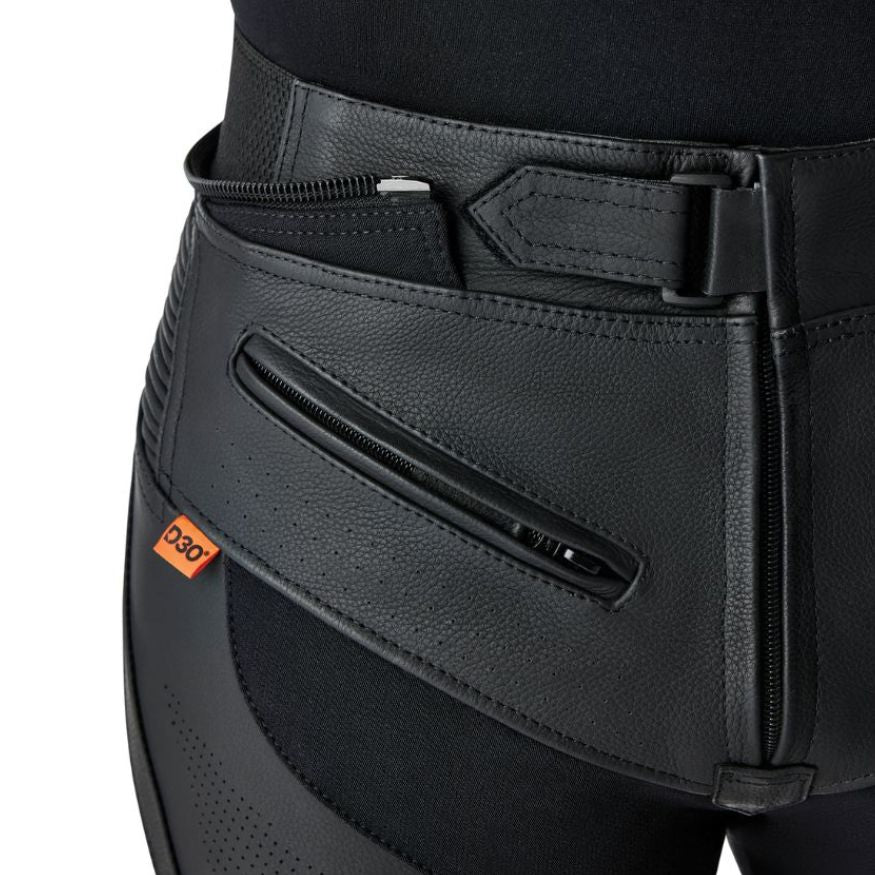 RST RST Tractech Evo D30 Leather Short Leg Pants Black - Rear View