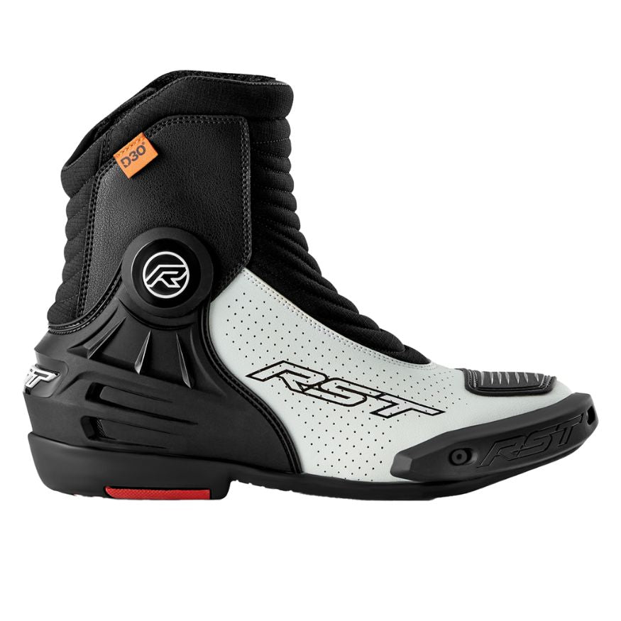 RST RST Tractech Evo Short D30 Boots - Black / White - Front View
