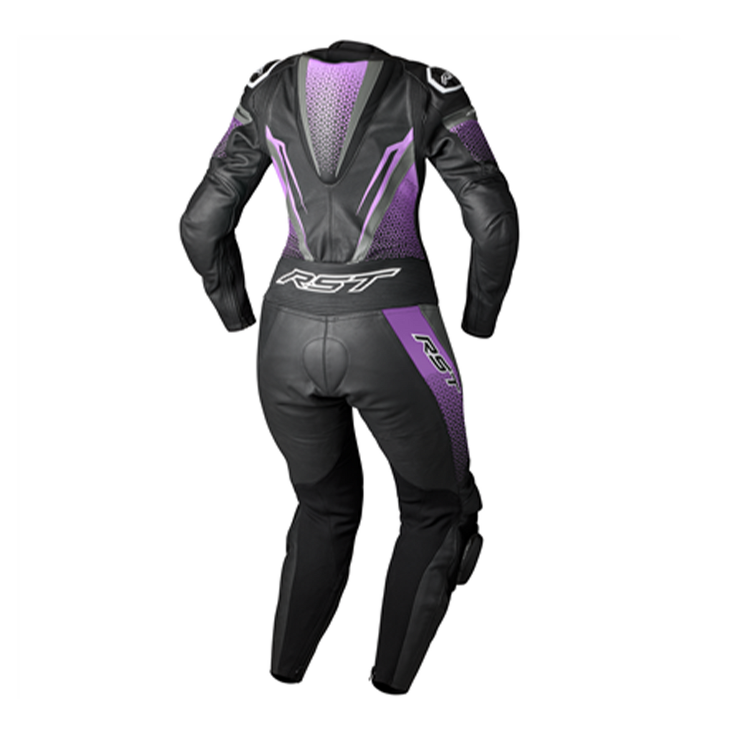 RST Tractech Evo 5 CE Ladies Leather Suit Black / Fushia / Grey