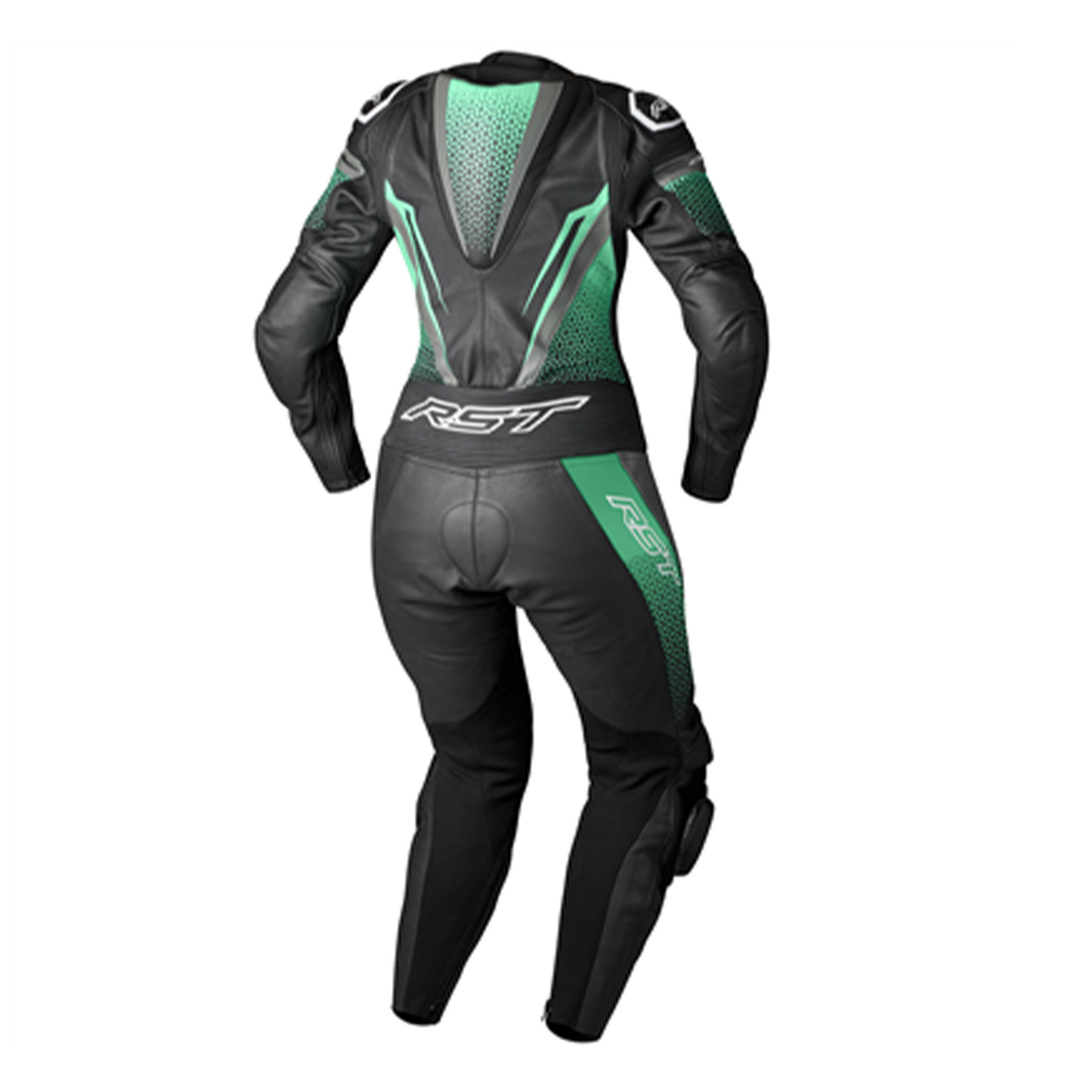 RST Tractech Evo 5 CE Ladies Leather Suit Black / Aqua / Grey