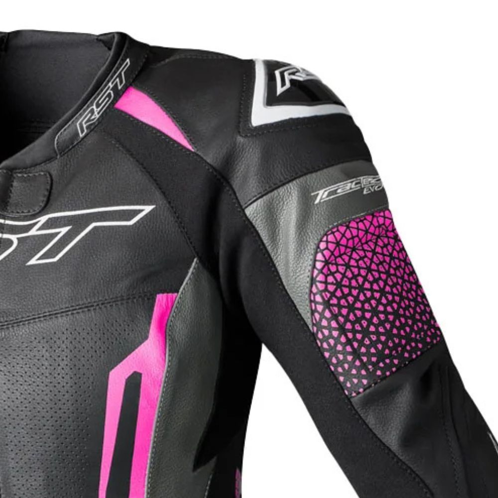 RST RST Tractech Evo D30 Leather Suit Pink - Rear View