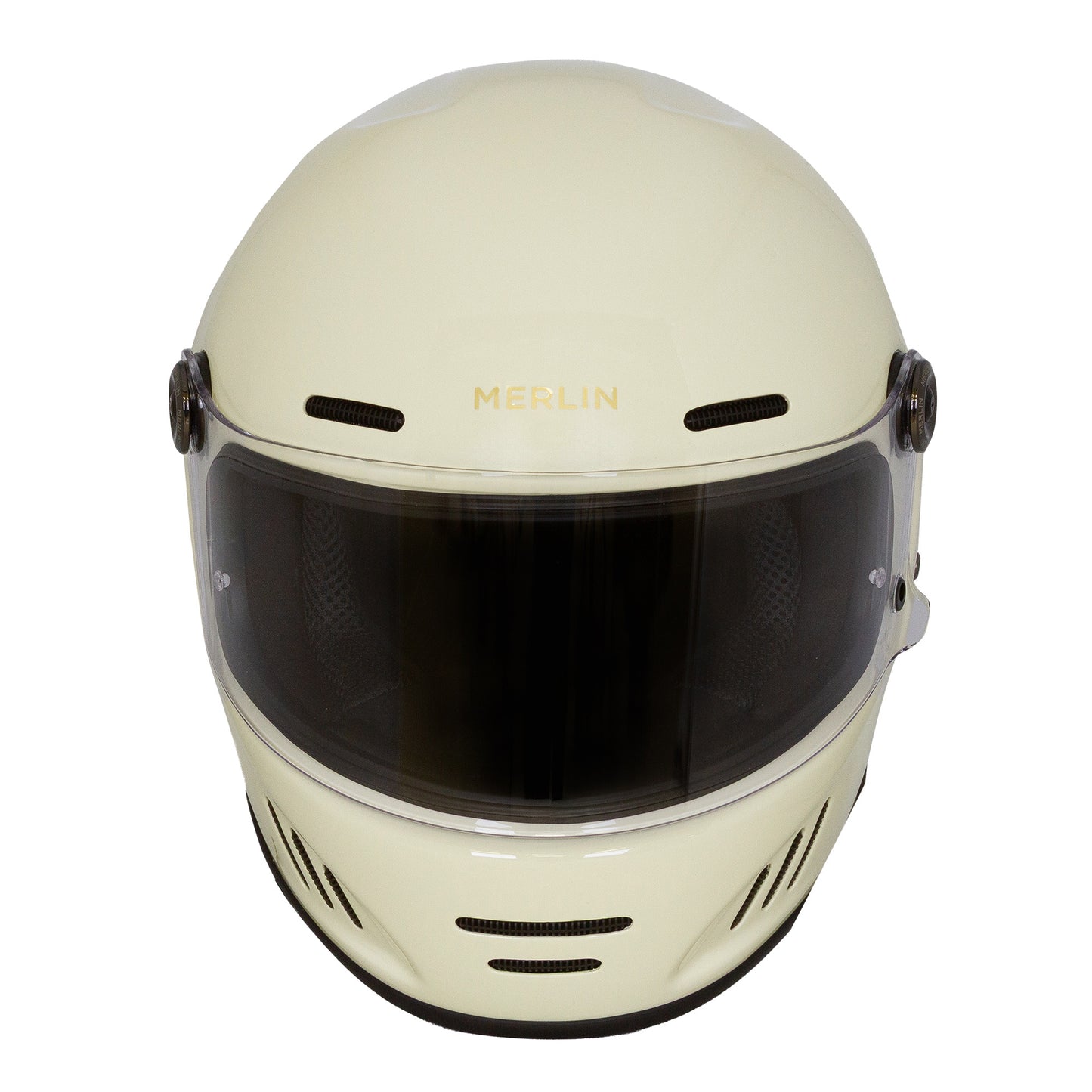 Merlin Merlin Revival Vintage White Helmet - Side View
