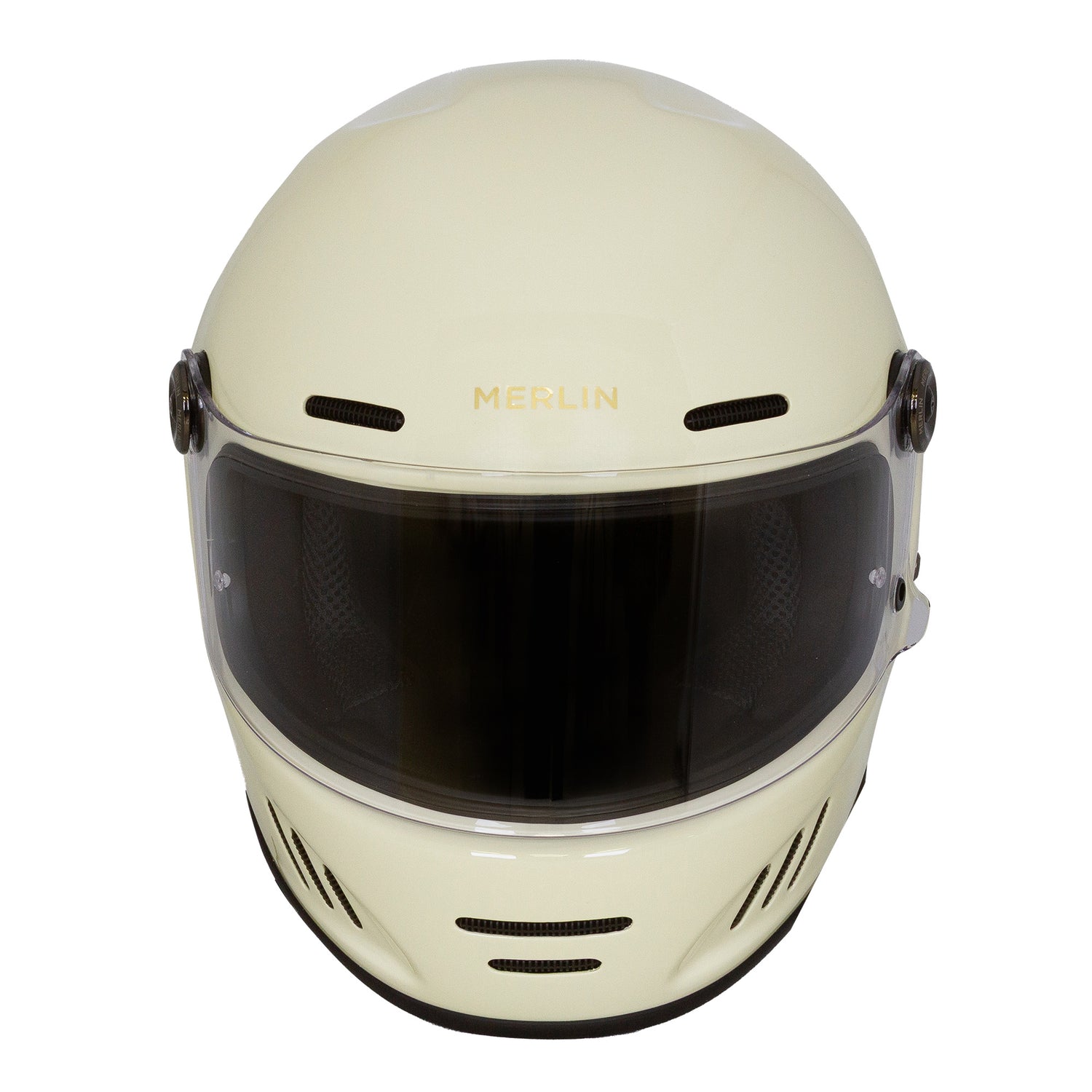 Merlin Merlin Revival Vintage White Helmet - Side View