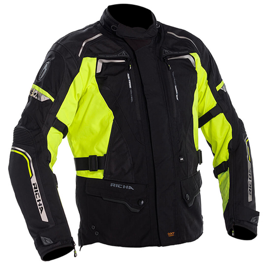 Richa Infinity 2 Ladies Textile Jacket - Black/Flo Yellow