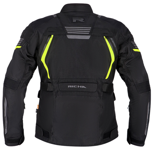 Richa Phantom 3 Ladies Textile Jacket - Black/Flo Yellow