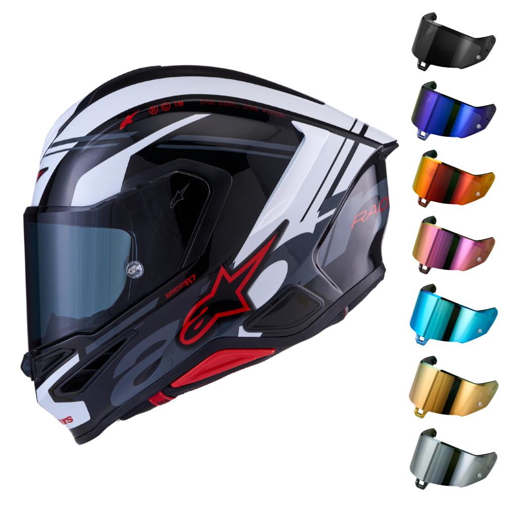 Alpinestars S-R7 A-Core Black / White / Red Glossy helmet
