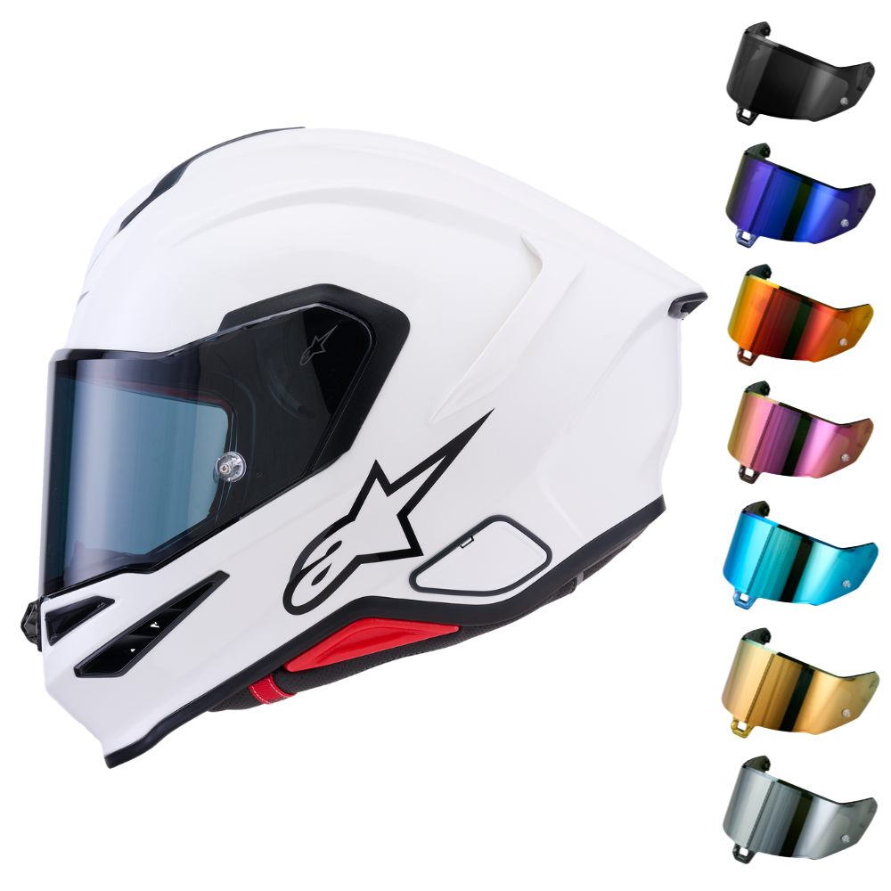 Alpinestars S-R7 Solid Gloss White Helmet