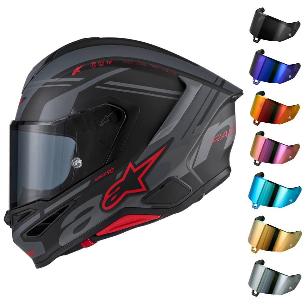 Alpinestars S-R7 A-Core Black / Grey / Red Matt Helmet