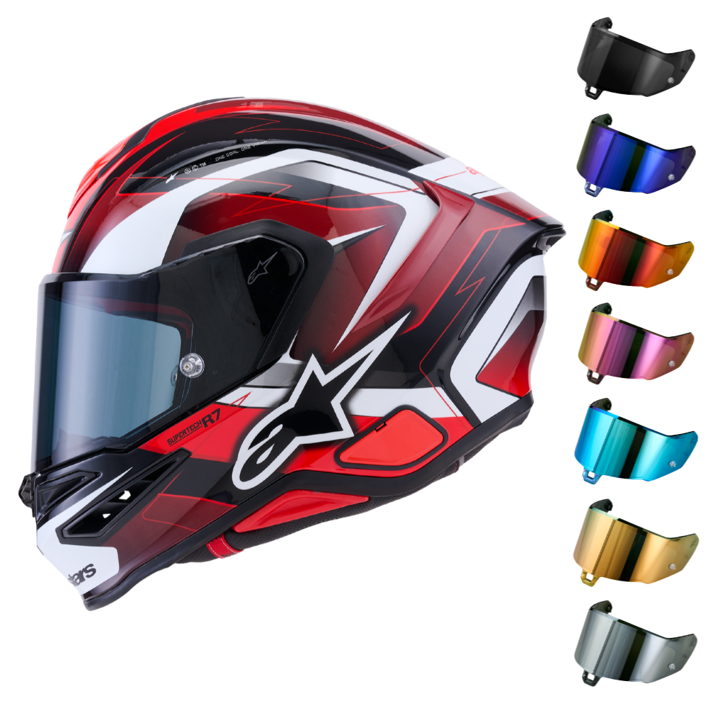 Alpinestars S-R7 Kinetis Black / Red / White Glossy Helmet