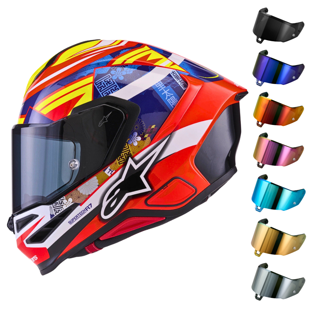 Alpinestars S-R7 Taiyo Furusato Red / White / Yellow Fluo Glossy Replica Edition Helmet