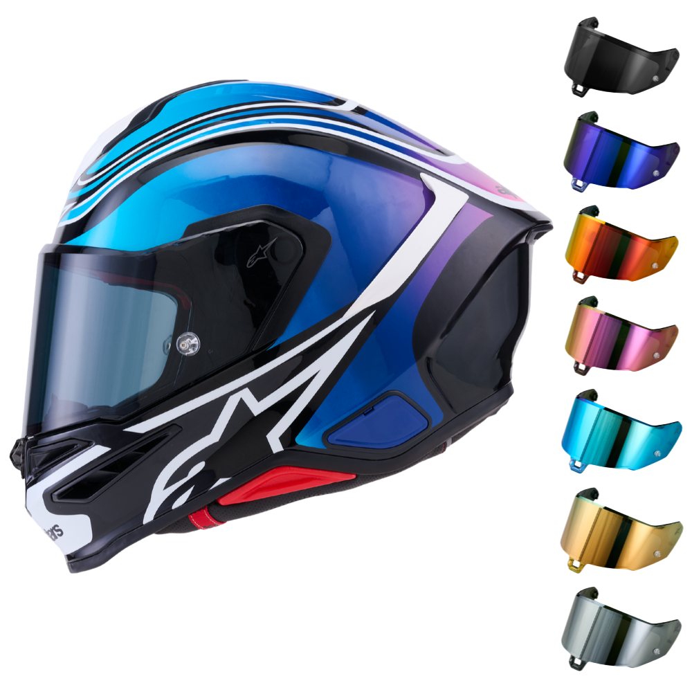 Alpinestars S-R7 Zeal Black / Blue / Pink Fluo / White Helmet