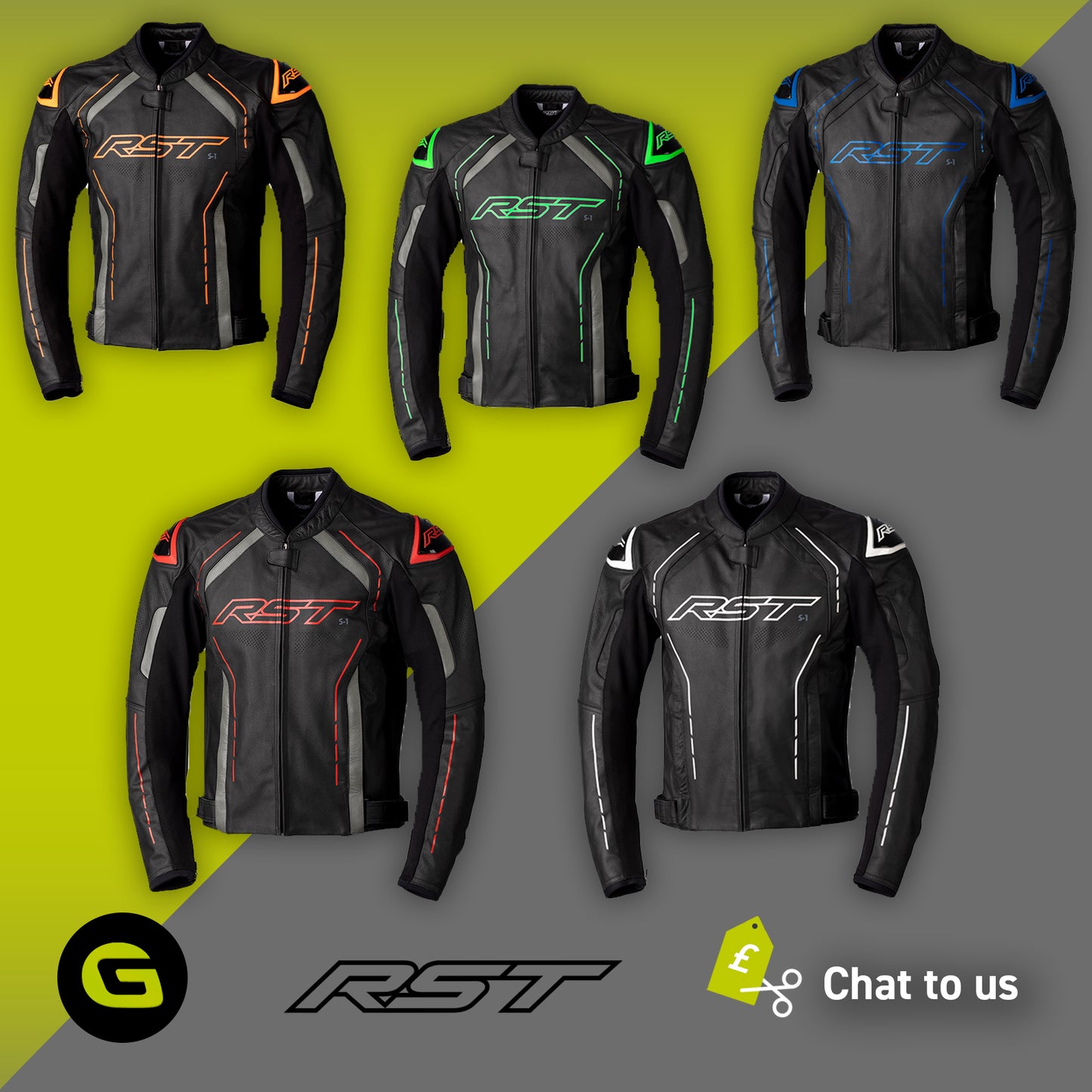 RST S1 Men's Leather Motorcycle Jacket (2977)