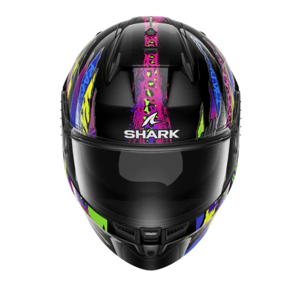 Shark SHARK D-SKWAL 3 FAWN Black / Purple / Blue / Yellow - Side View