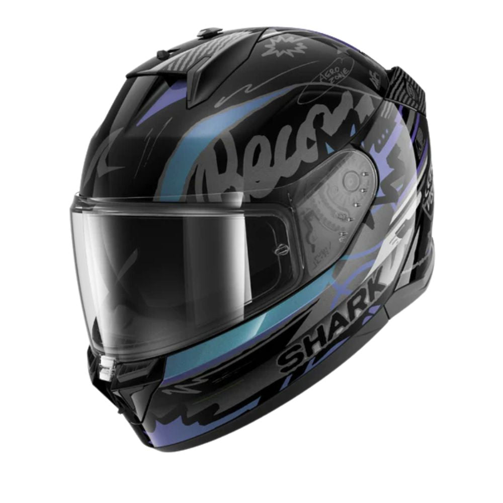 Shark SHARK D-SKWAL 3 STREETRUSH Black/Green/Pearl - Front View