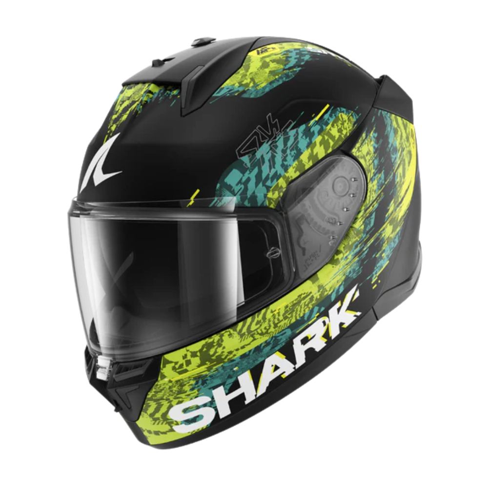 Shark SHARK D-SKWAL 3 SPEED-VIB Matt Black / Green / Blue - Front View
