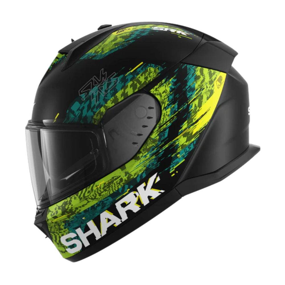 Shark SHARK D-SKWAL 3 SPEED-VIB Matt Black / Green / Blue - Rear View