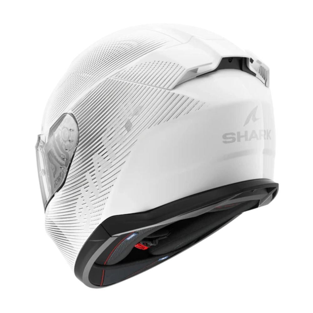 Shark SHARK D-SKWAL 3 SP LYNE White / Silver - Rear View