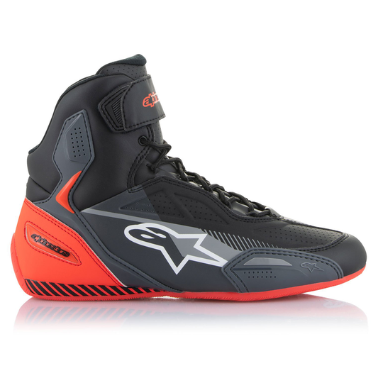 Alpinestars Faster-3 Shoes Black/Grey Red/Fluo