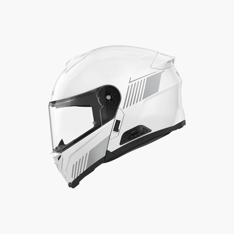 Sena Specter Smart Flip-Up Helmet with Mesh Comms Glossy White