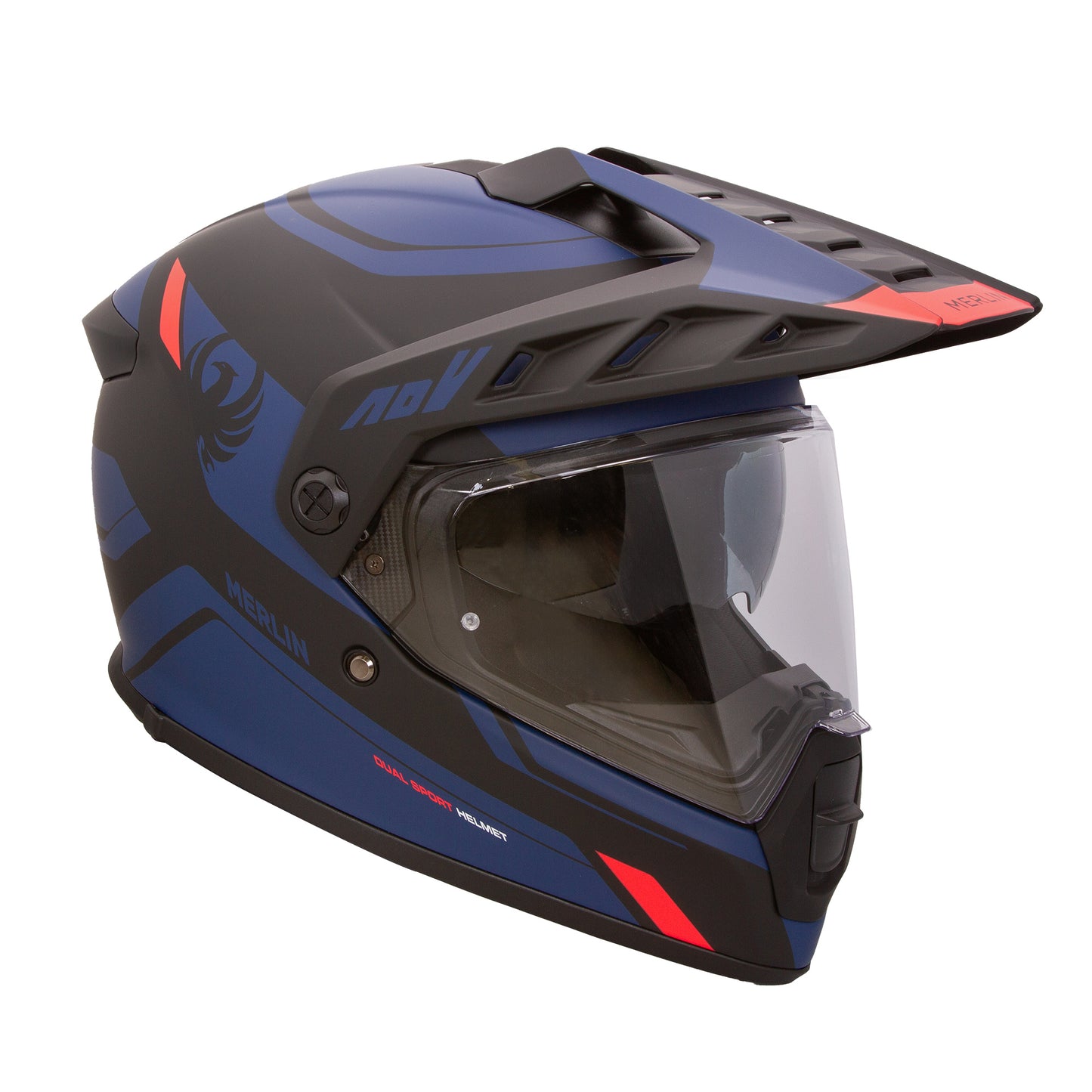 Merlin Merlin Torres Adventure Full Face Helmet – Matt Blue - Rear View