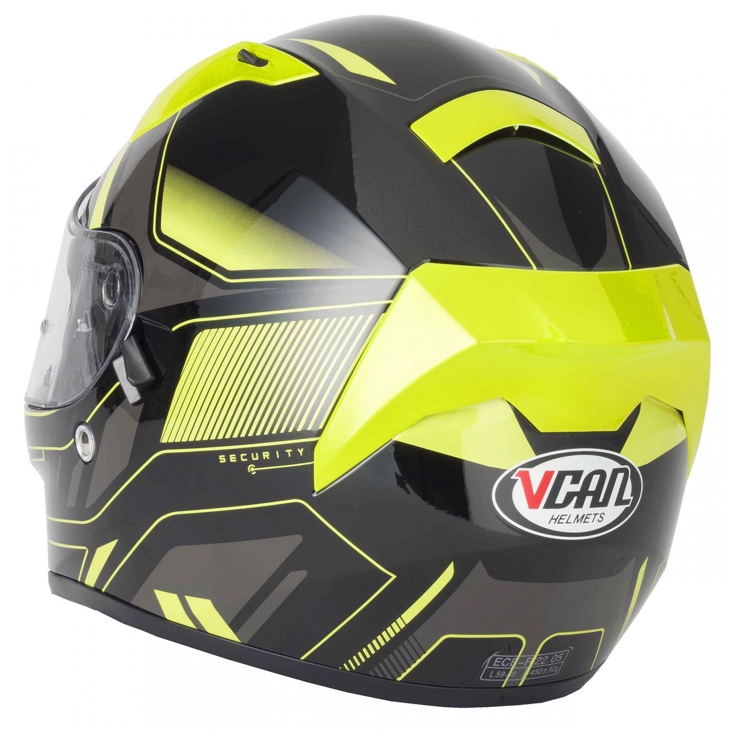 Vcan H128 - Helvet Yellow  - Free Additional Visor