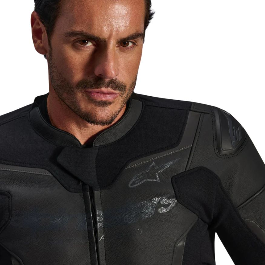 Alpinestars GP Force V2 Leather Jacket -Black Black