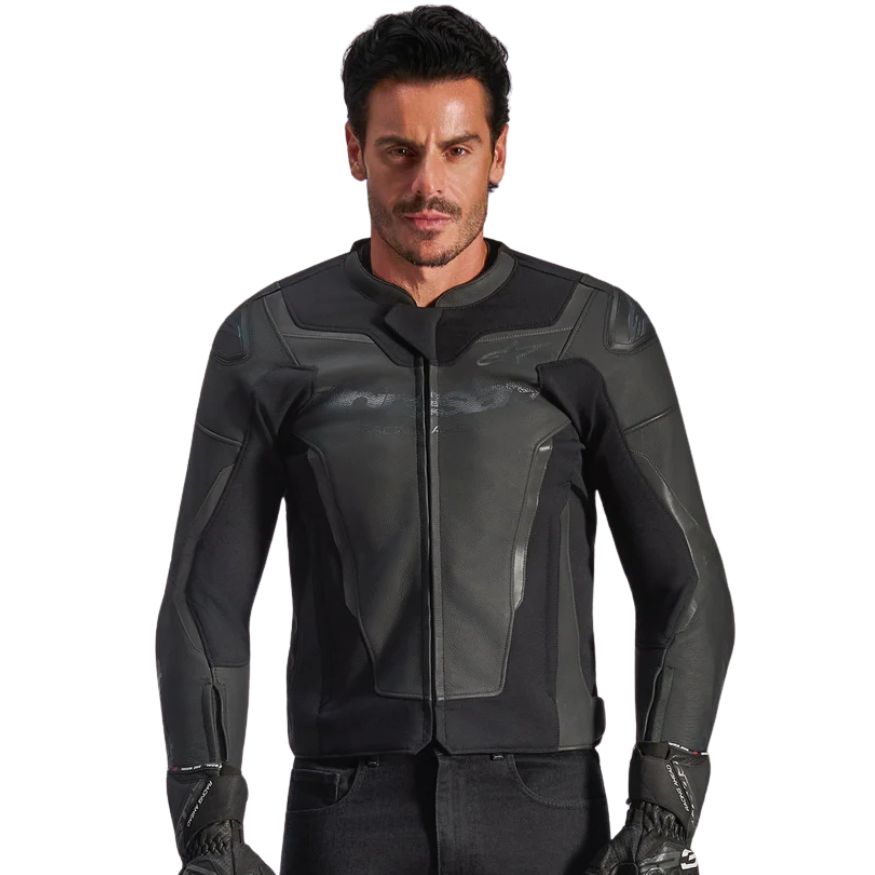 Alpinestars GP Force V2 Leather Jacket -Black Black