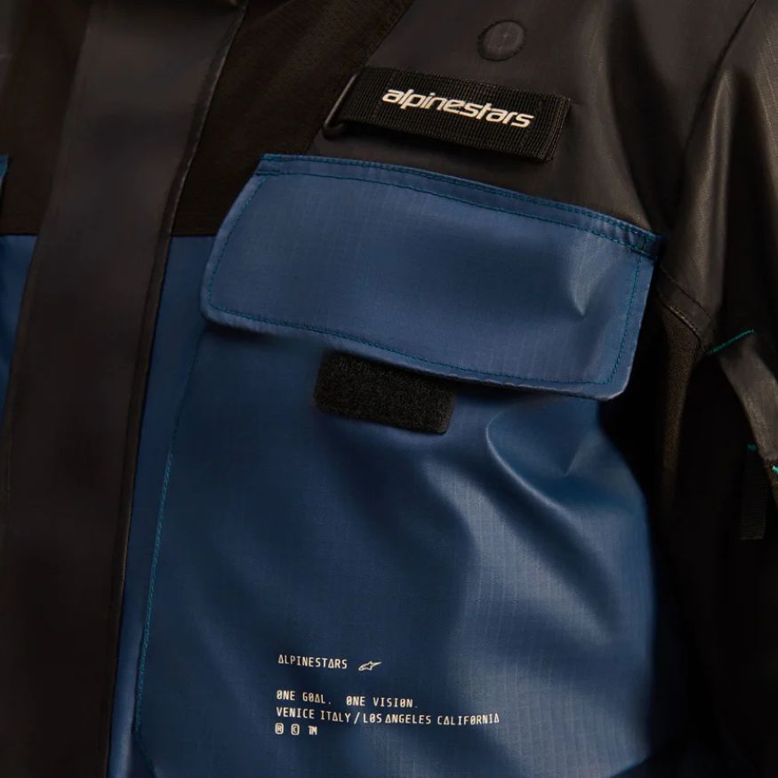 Alpinestars Alpinestars Mospher Waterproof  Jacket - Black Dark Petrol - Detail View
