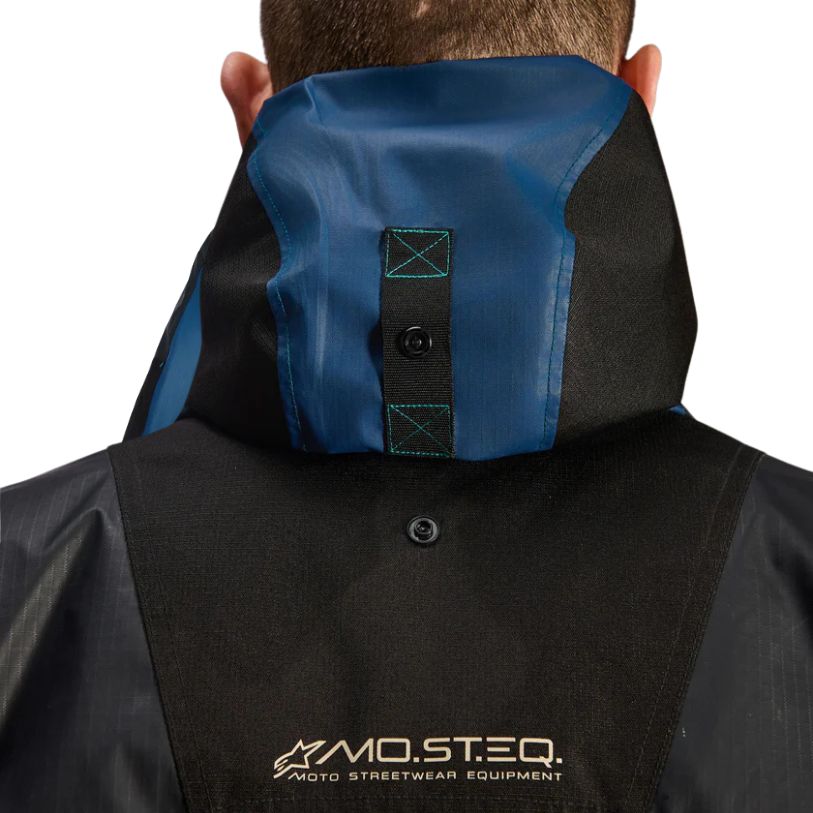 Alpinestars Alpinestars Mospher Waterproof  Jacket - Black Dark Petrol - Rear View