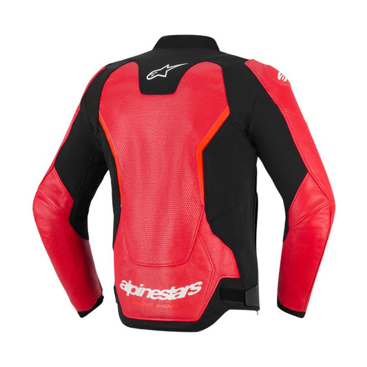 Alpinestars GP Force V2 AirFlow Leather Jacket - Red Red Fluo