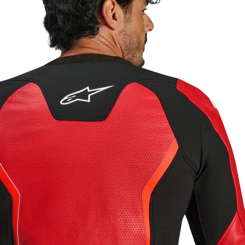 Alpinestars GP Force V2 AirFlow Leather Jacket - Red Red Fluo