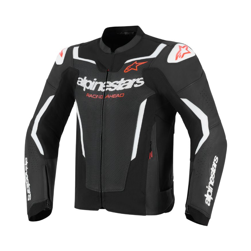 Alpinestars GP Force V2 Leather Jacket - Black/White
