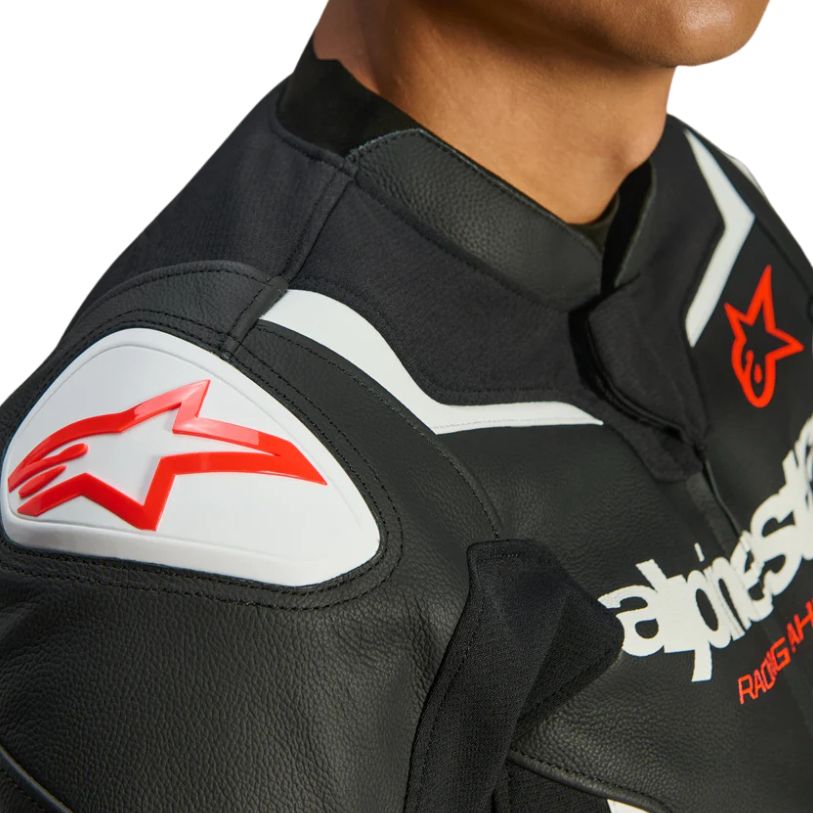 Alpinestars GP Force V2 Leather Jacket - Black/White