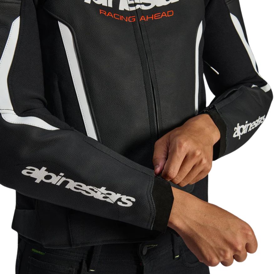 Alpinestars GP Force V2 Leather Jacket - Black/White