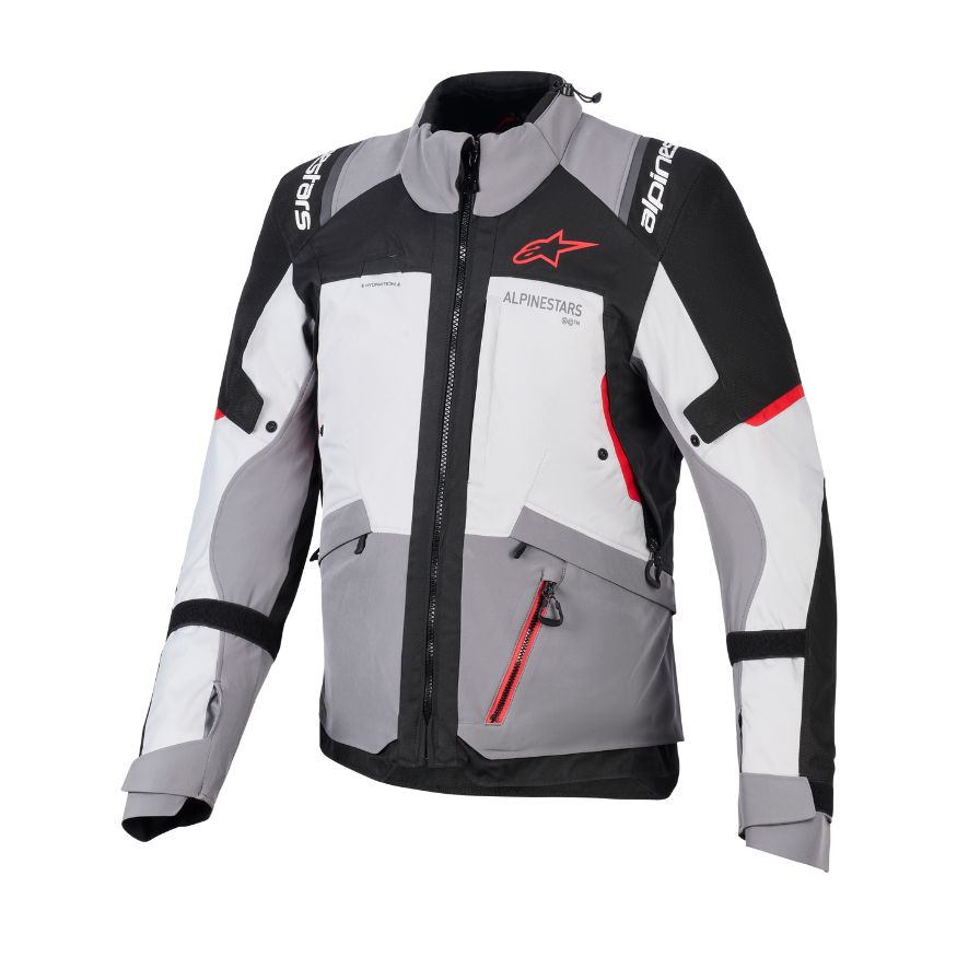 Andes V4 Drystar Jacket Dark Grey Ice Grey Black Bright Red