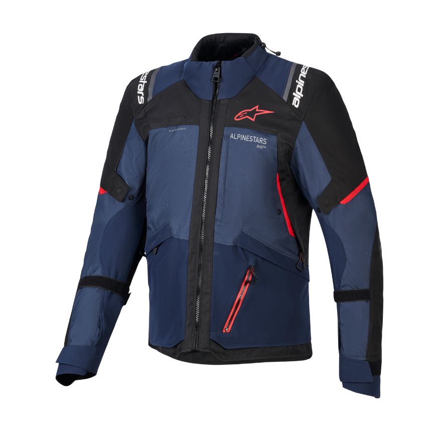 Alpinestars Alpinestars Andes V4 Drystar Jacket Night Navy Mood Indigo Black - Front View