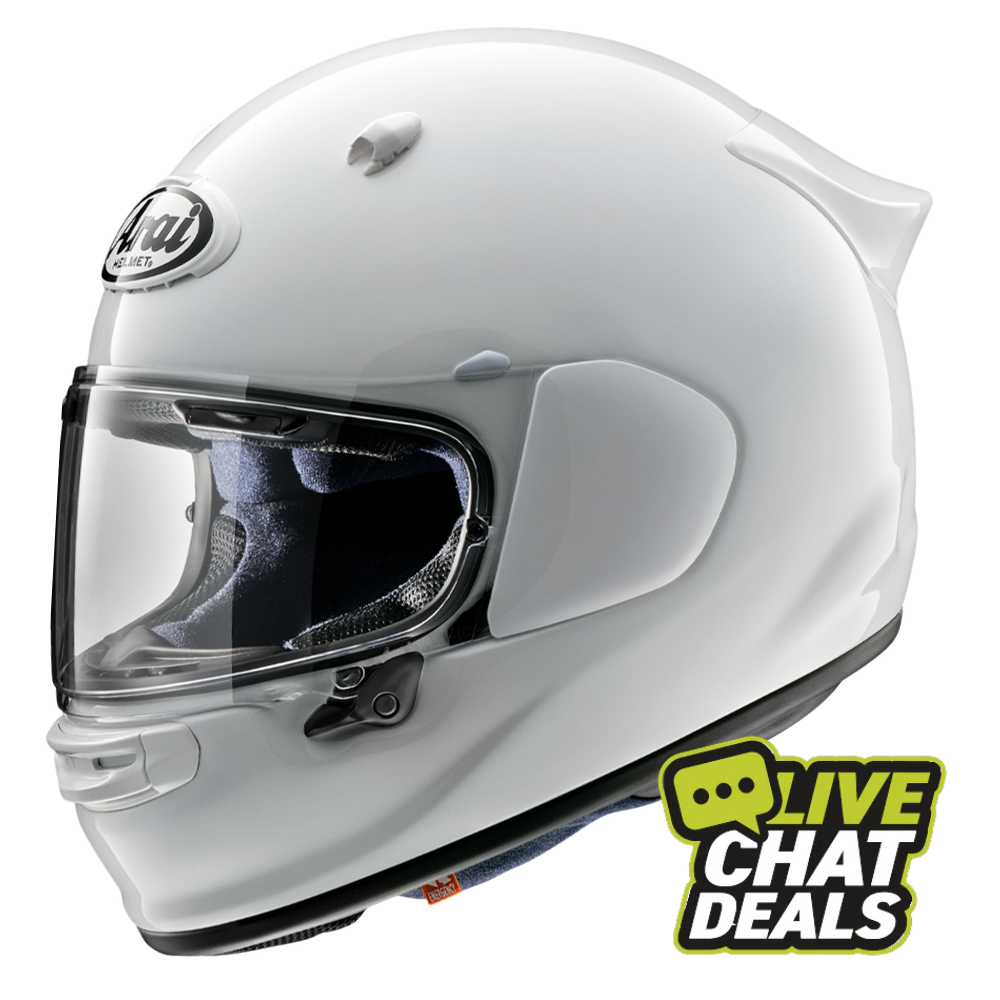 arai quantic diamond white motorcycle helmet
