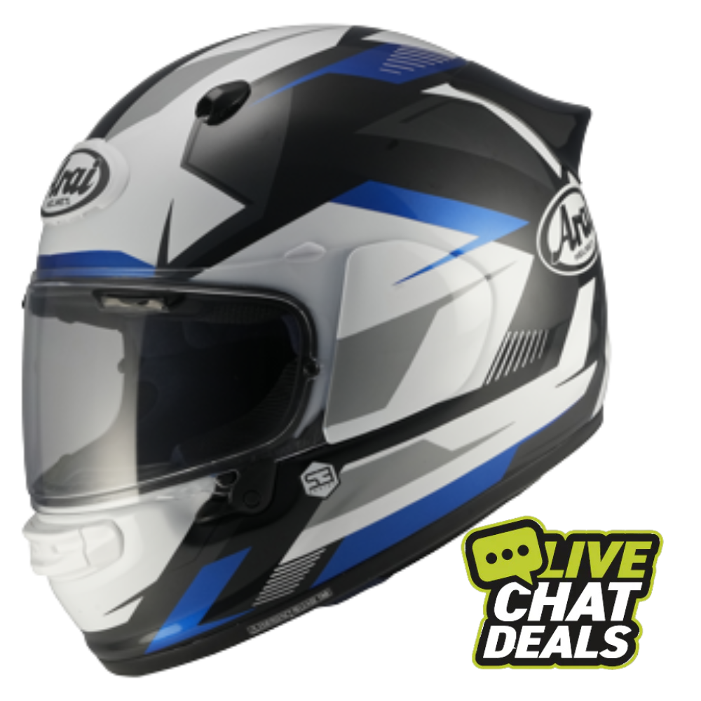 arai quantic supra blue motorcycle helmets