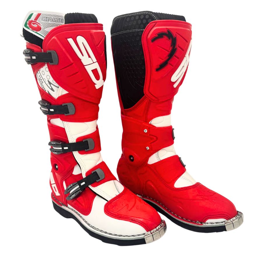 Sidi Sidi Charger MX Boots Red / White - Side View