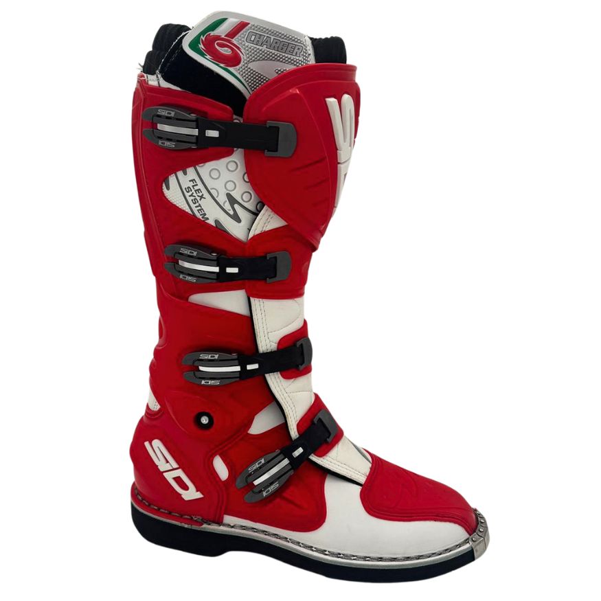 Sidi Sidi Charger MX Boots Red / White - Front View