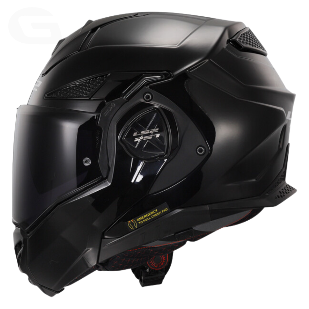 LS2 LS2 FF901 Advant X Solid Gloss Black - Front View