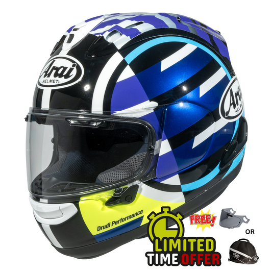 Arai RX-7V Evo Spectre Violet - Free Dark Visor OR Pod Bag -
