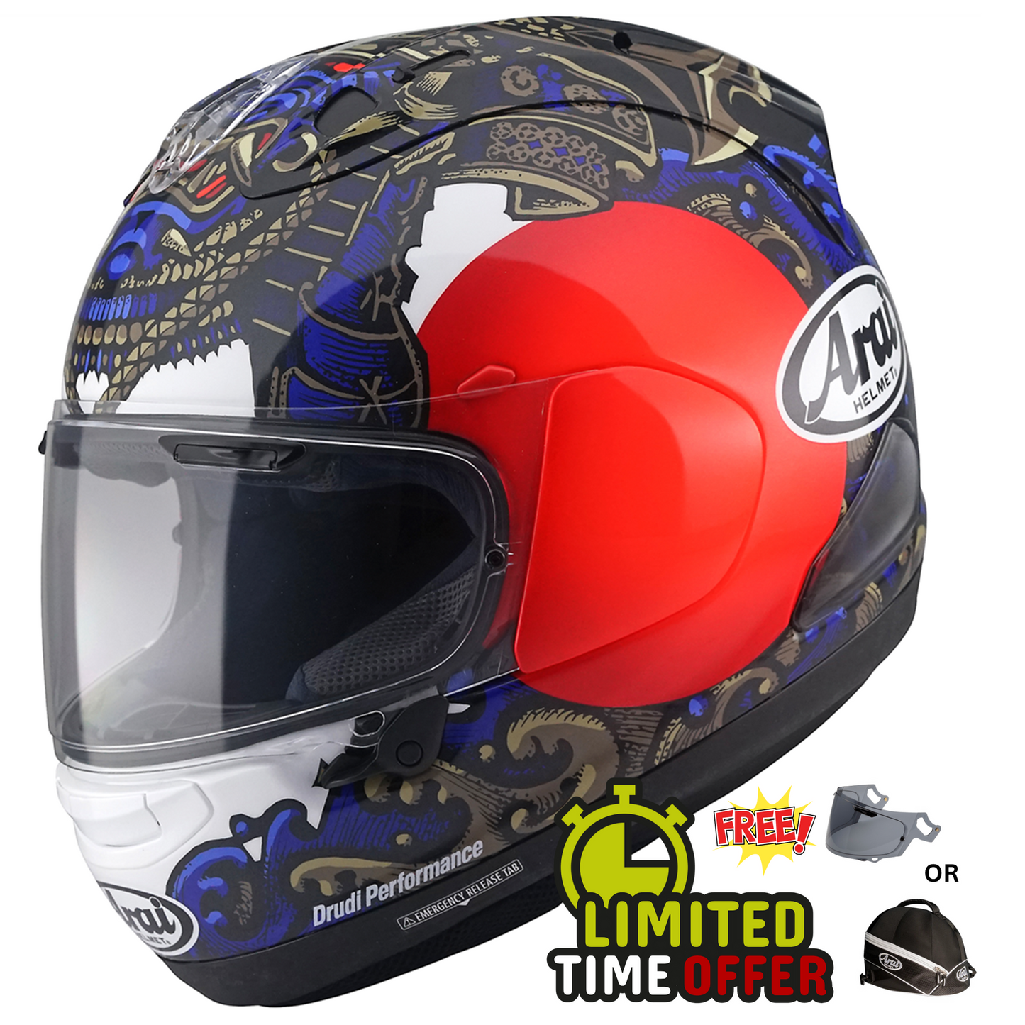 Arai Arai RX-7V Evo - Samurai - Front View